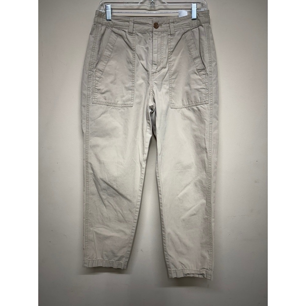 Banana‎ Republic Organic Cotton Utility Pants Size 6 Khaki Casual Women Work